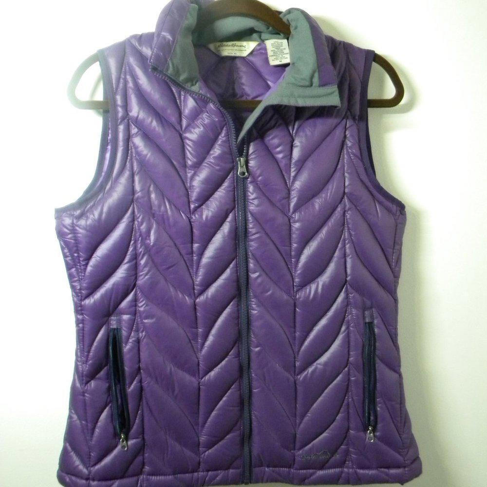 Eddie Bauer Goose Down Vest Women's Size M purple‎